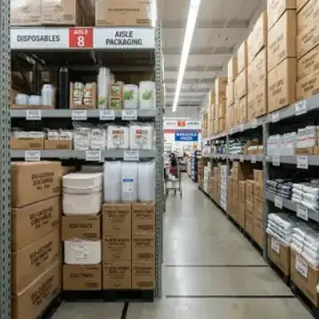 Seção de Embalagens e Descartáveis