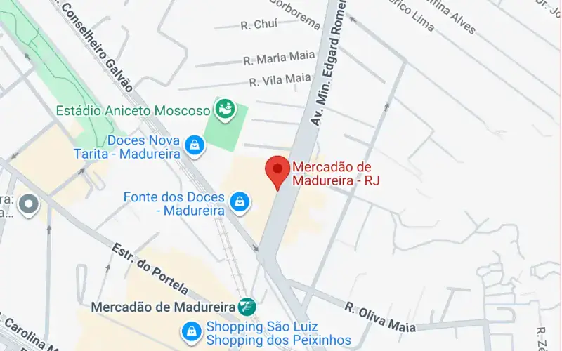 Mapa da região